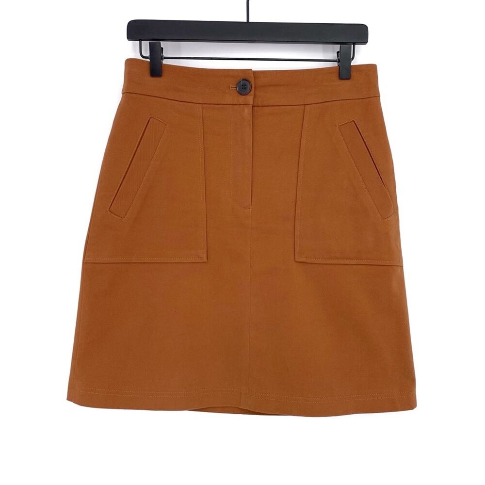 ANN TAYLOR Factory Mini Skirt Burnt Orange 4
